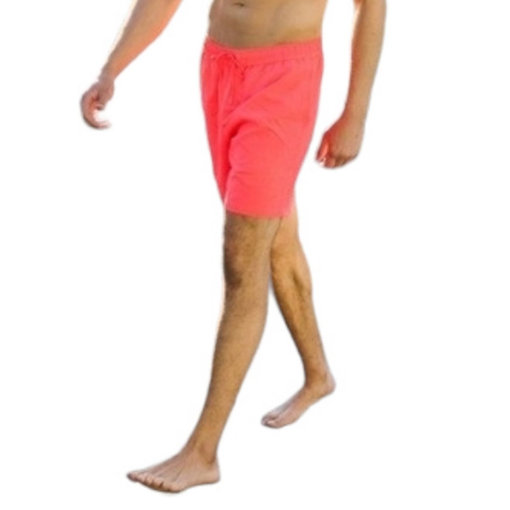 Zyia Men's Bright Tangerine Swimming Suit 7" Swim Trunks